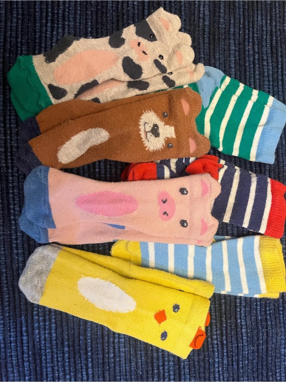 Baby Boden Farm Animals Socks Box Set of 7 pairs